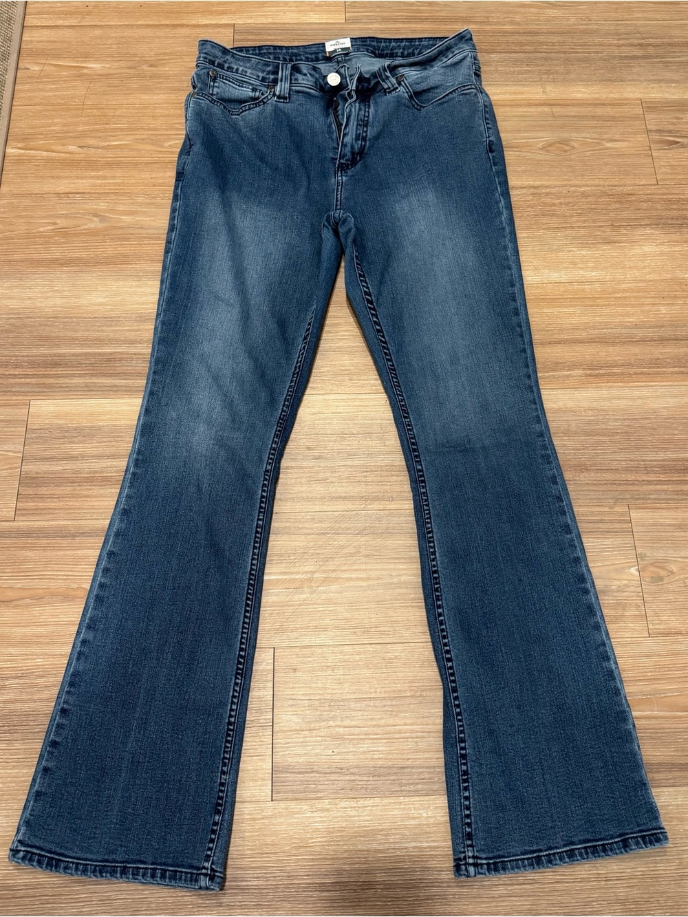 Ridgecut  tough-wear Flared Dark Blue Women's Jeans - Stretch Mid-Rise